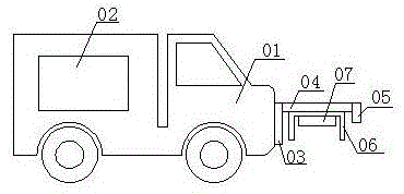 Microwave rapid road snow melting vehicle