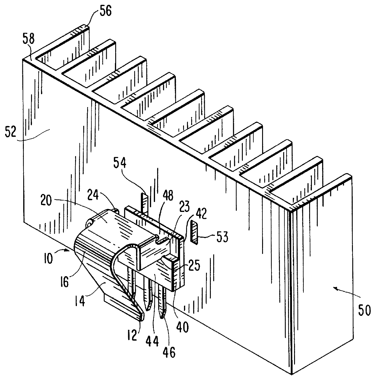 Spring clip for attaching an electronic component to a heat sink and an assembly utilizing the same