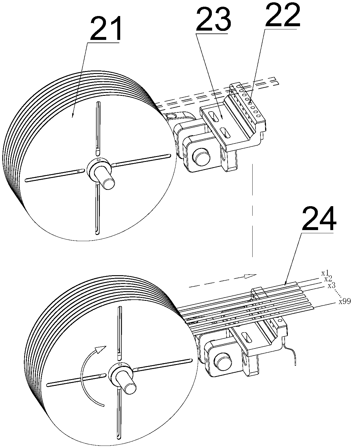 Manufacturing device and manufacturing method of numerically controlled arbitrary-paired chain