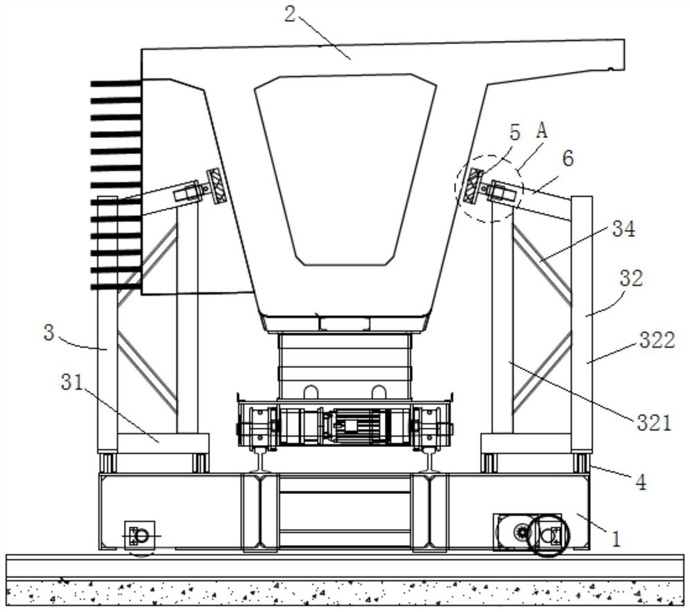 Prefabricated beam anti-tilting support