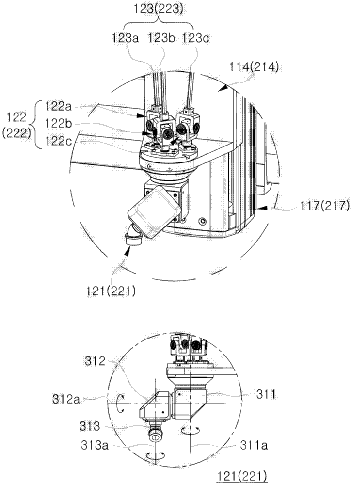 Desktop type cartesian coordinate robot assembled with 3-degree-of-freedom (DOF) wrist device