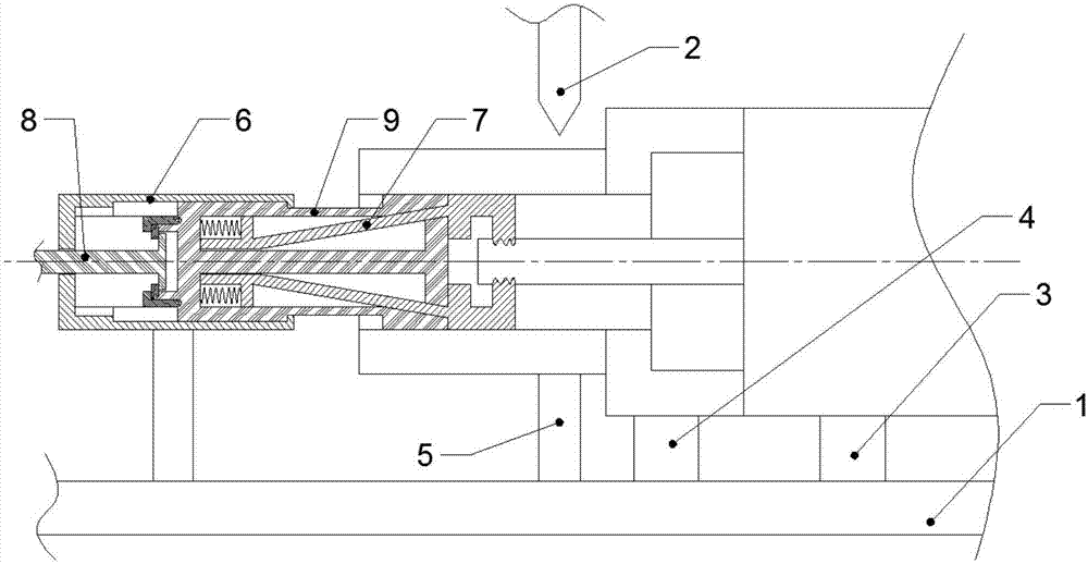 Riveting device for lamp tube electrodes