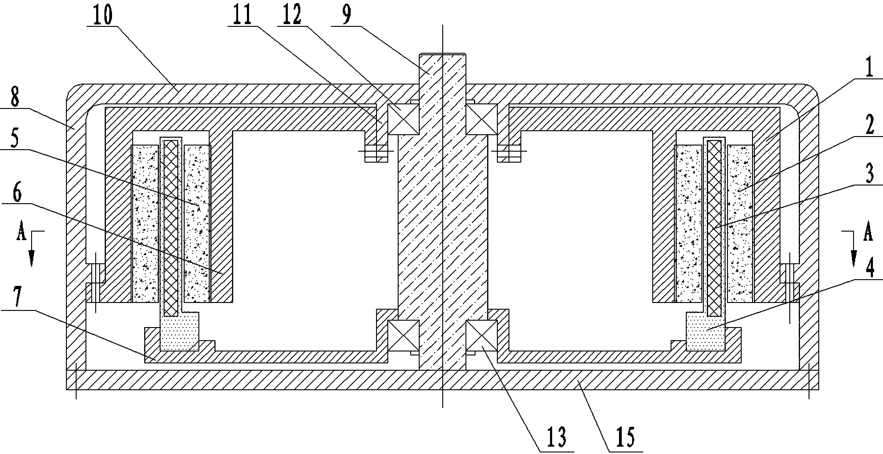 Iron coreless permanent magnet limited angle motor