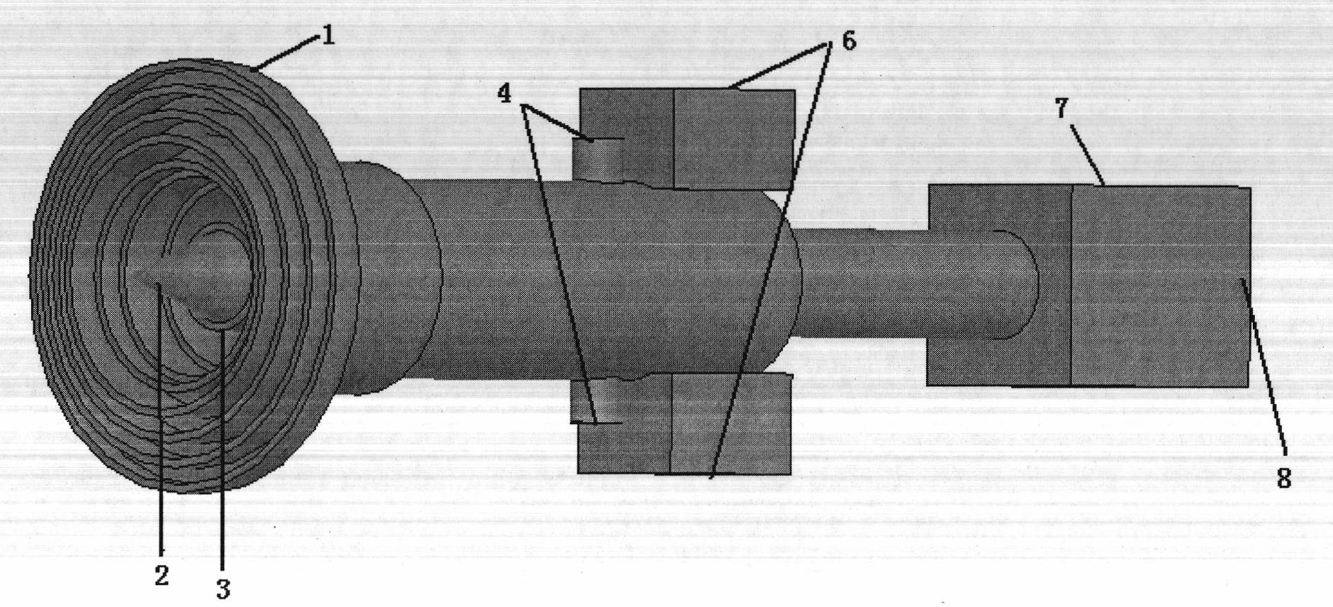 Ku/Ka frequency band circularly polarization integrated receiving and transmitting feed source antenna