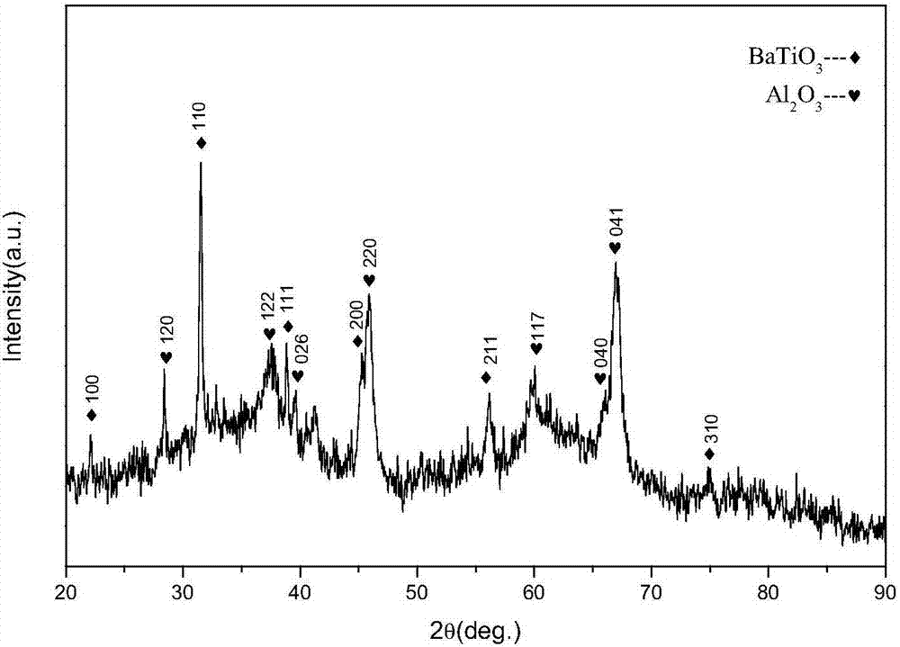 Preparing method for (Fe-Co)-BaTiO3 core-tube complex-phase multiferroic materials