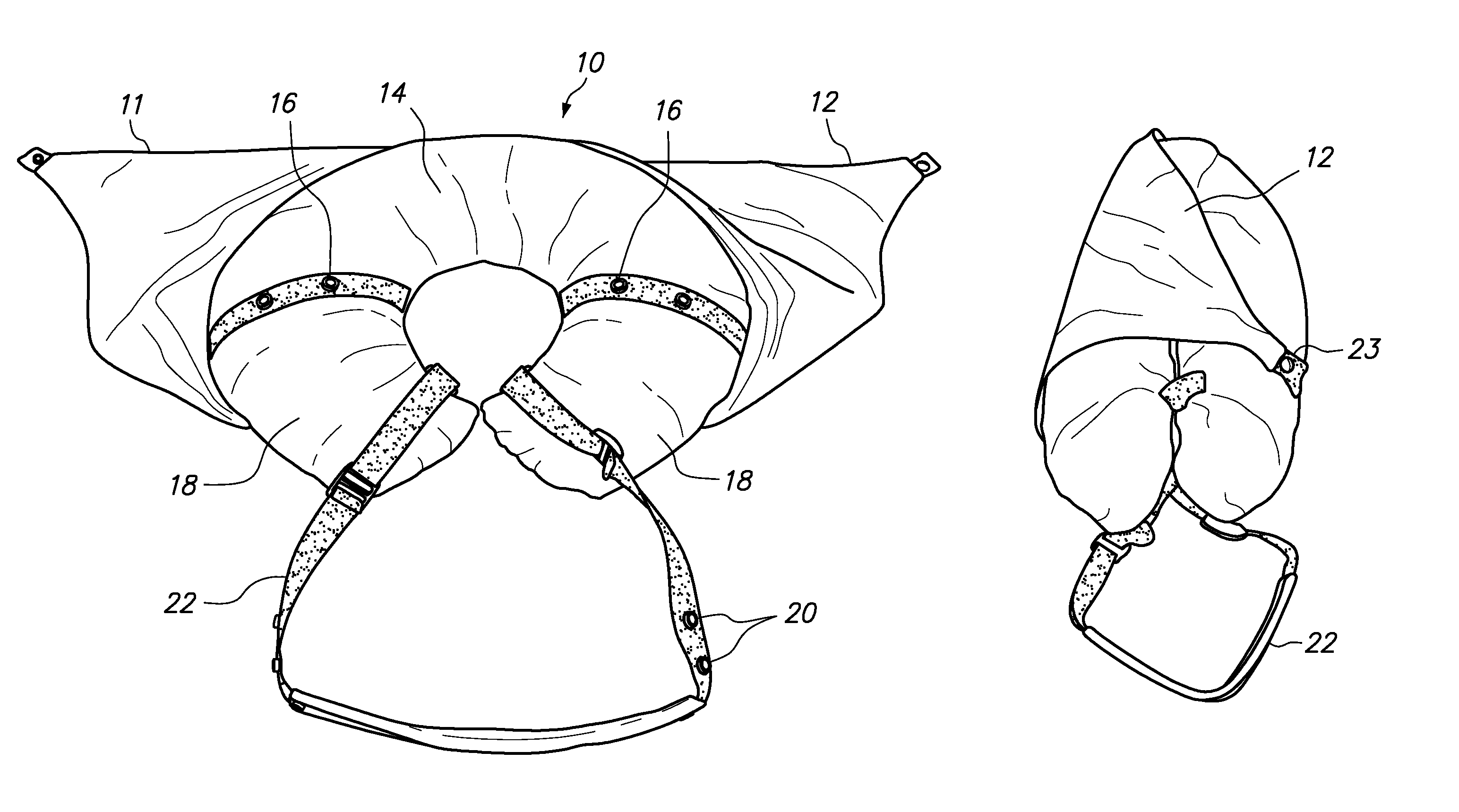 Nursing pillow with privacy panels and integrated carrying case