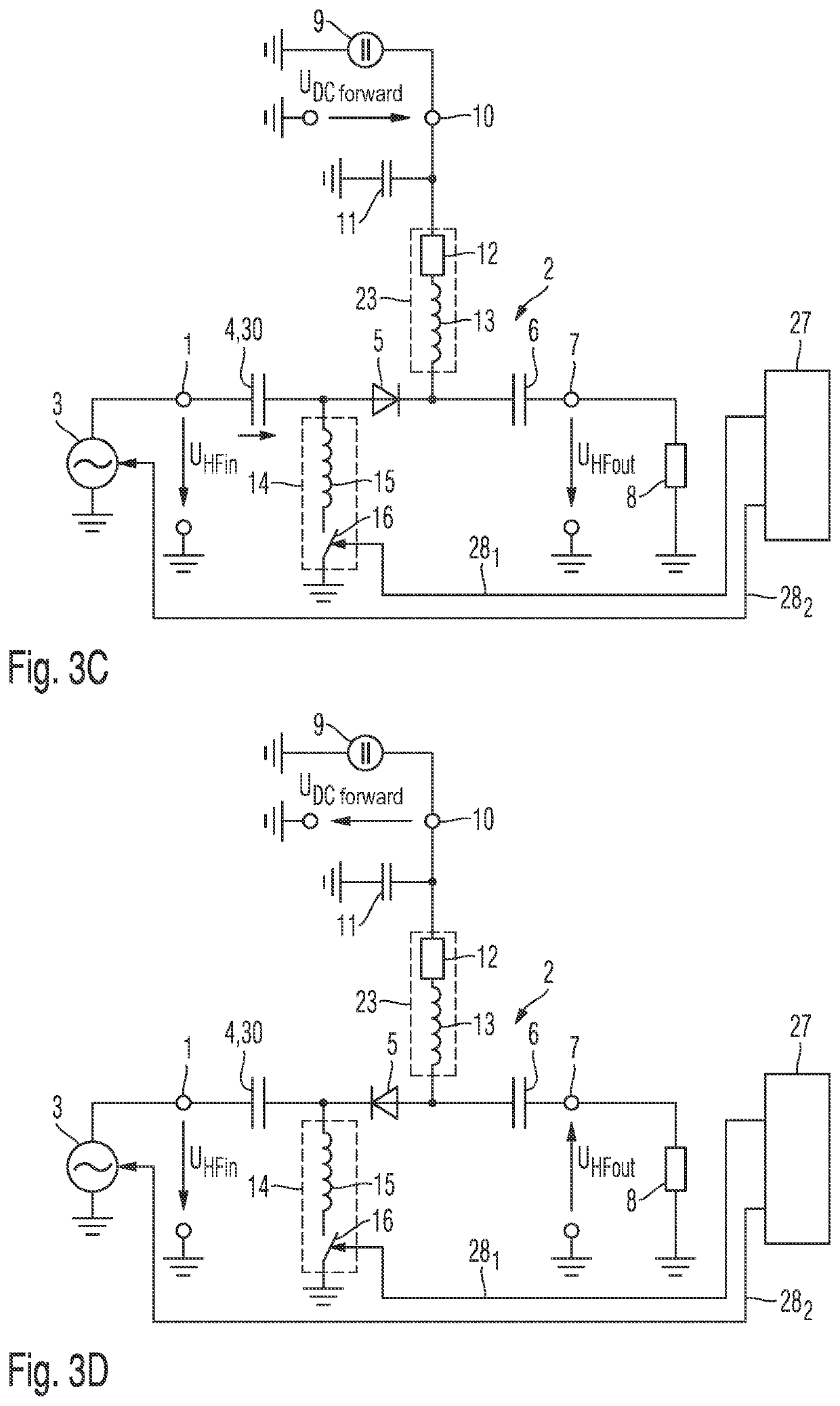 Circuit for switching an ac voltage