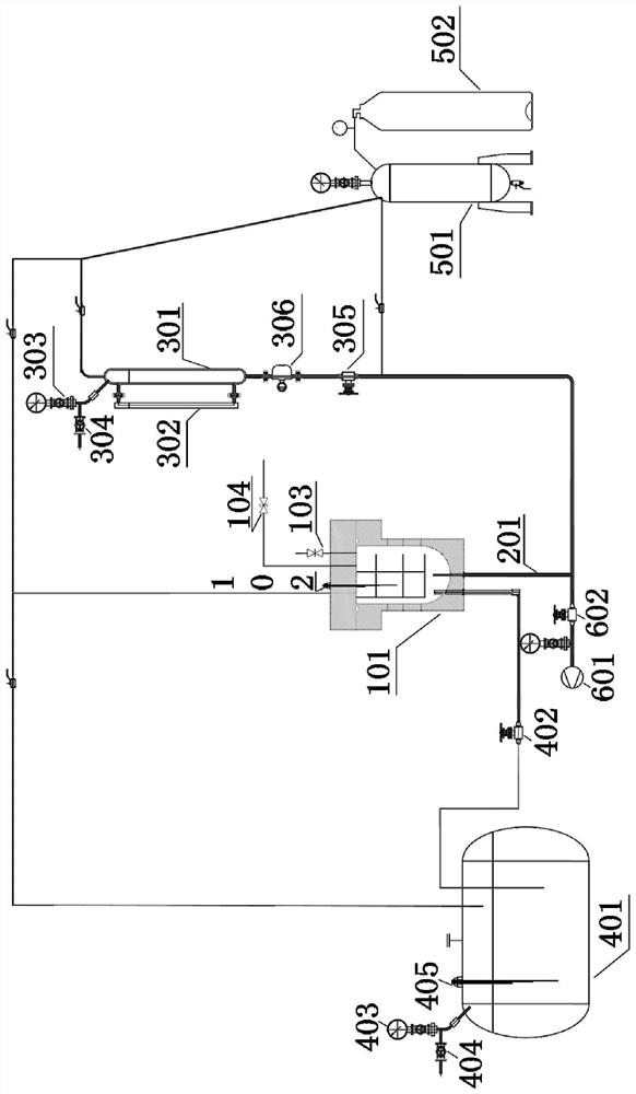 Experimental device and method for studying thermal-hydraulic characteristics of lead-based reactor evaporator heat transfer tube rupture accident