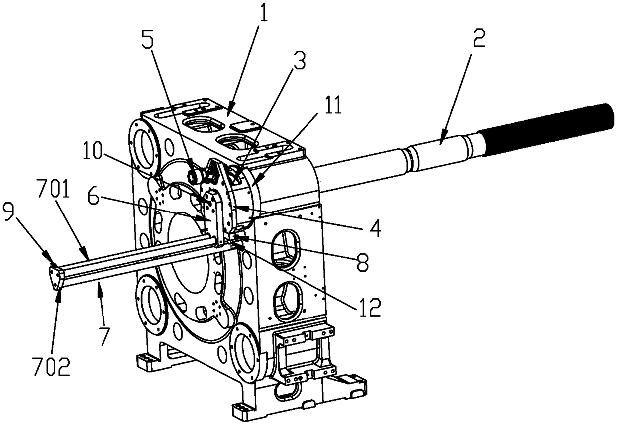 Automatic pull-out type pull rod of two-plate type clamping mechanism