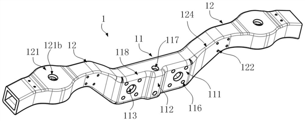 Side beam of bogie, bogie, rail vehicle and forming process of side beam