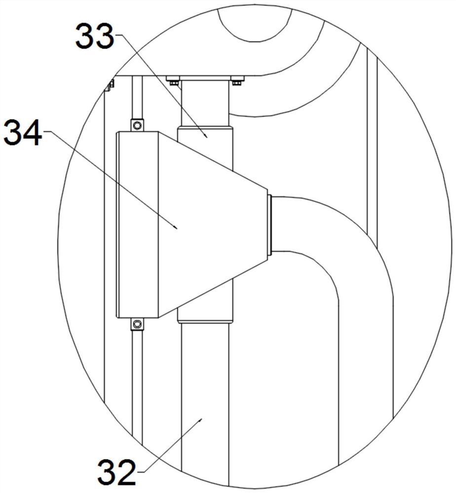 Joint linkage control structure and laboratory central fresh air control system