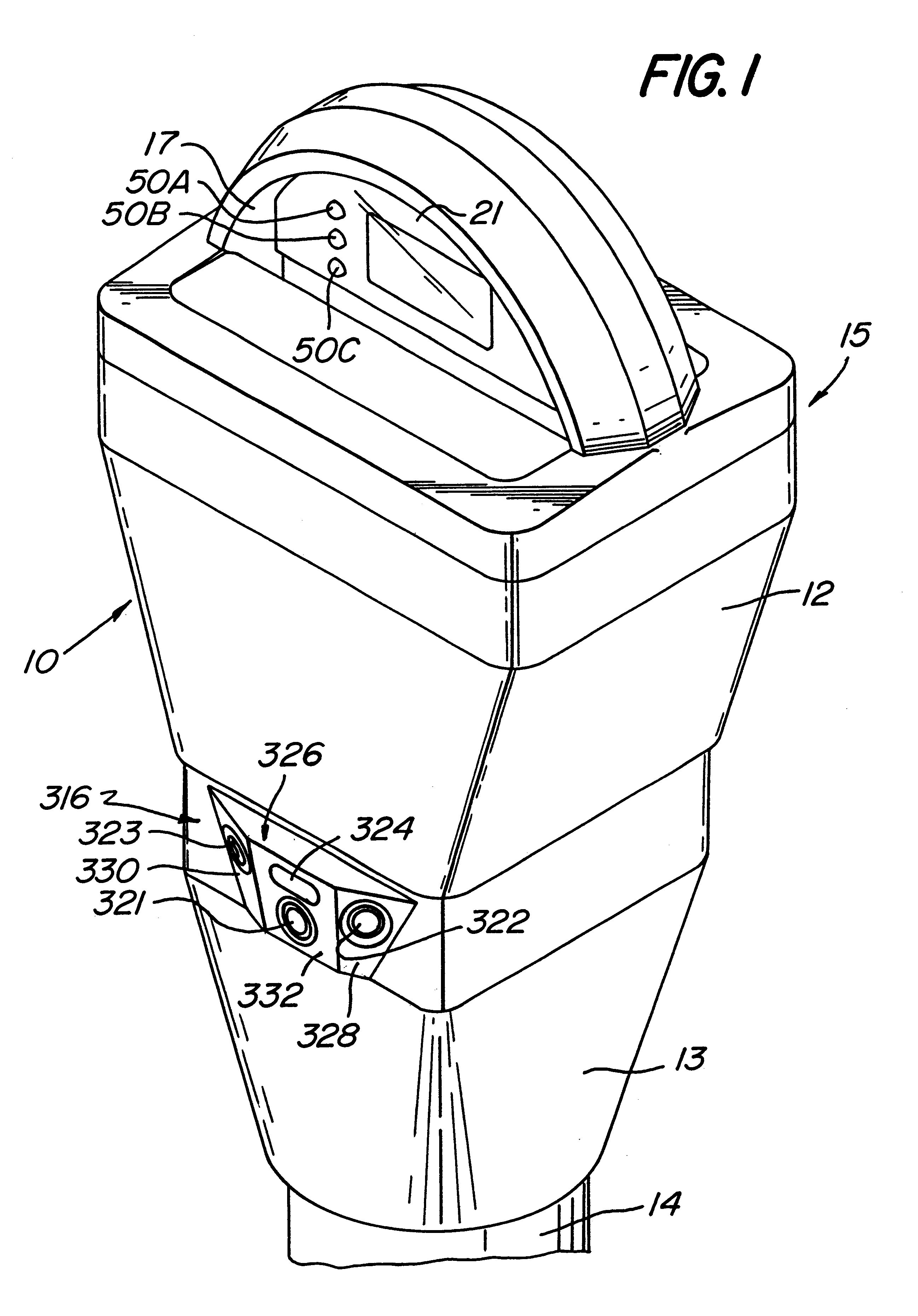 Vehicle-detecting unit for use with electronic parking meter