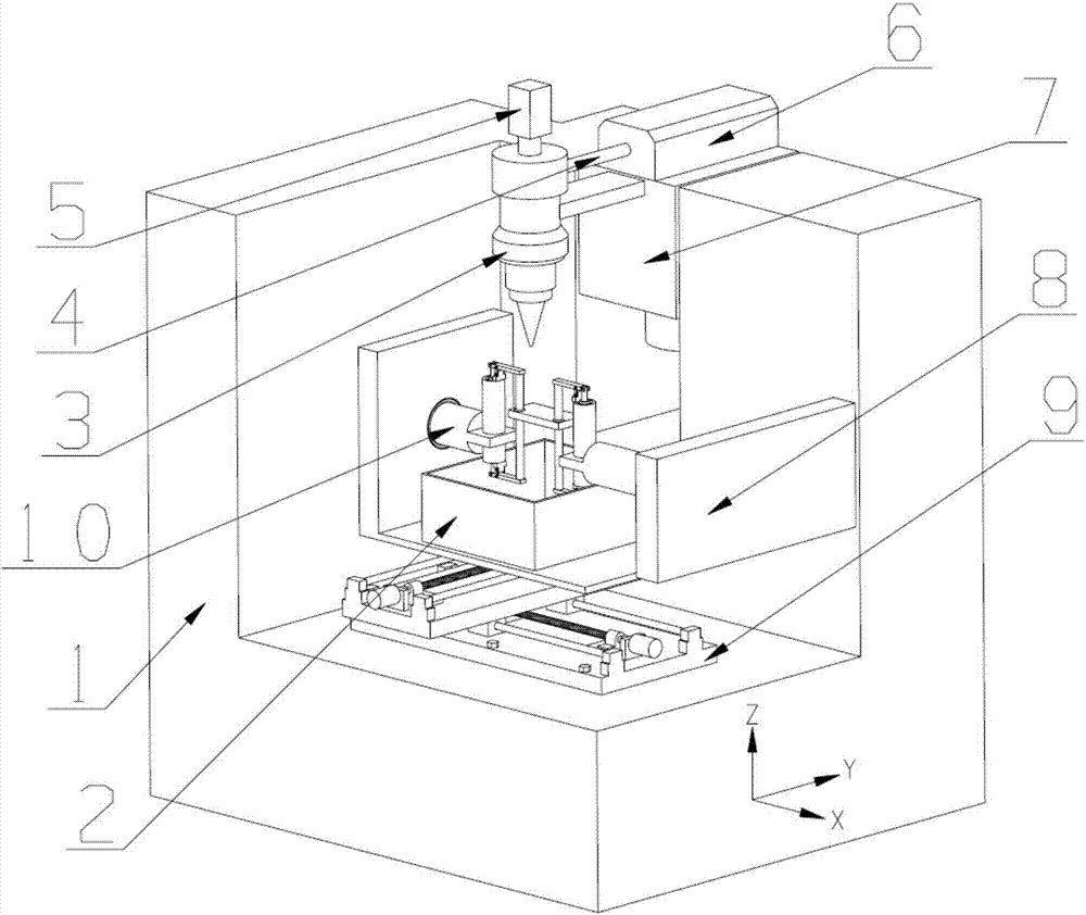 Laser perforating device capable of improving conical degree and inner wall quality of hole and method