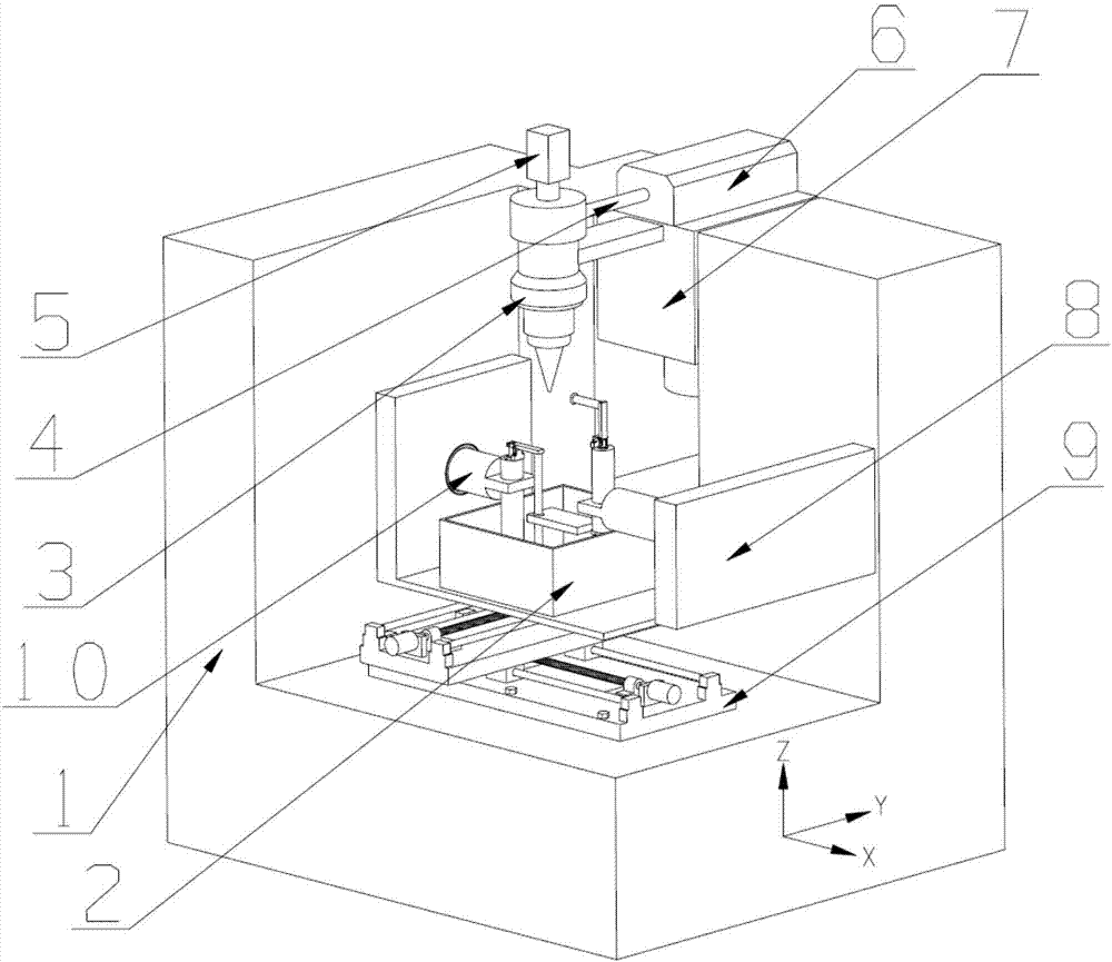 Laser perforating device capable of improving conical degree and inner wall quality of hole and method