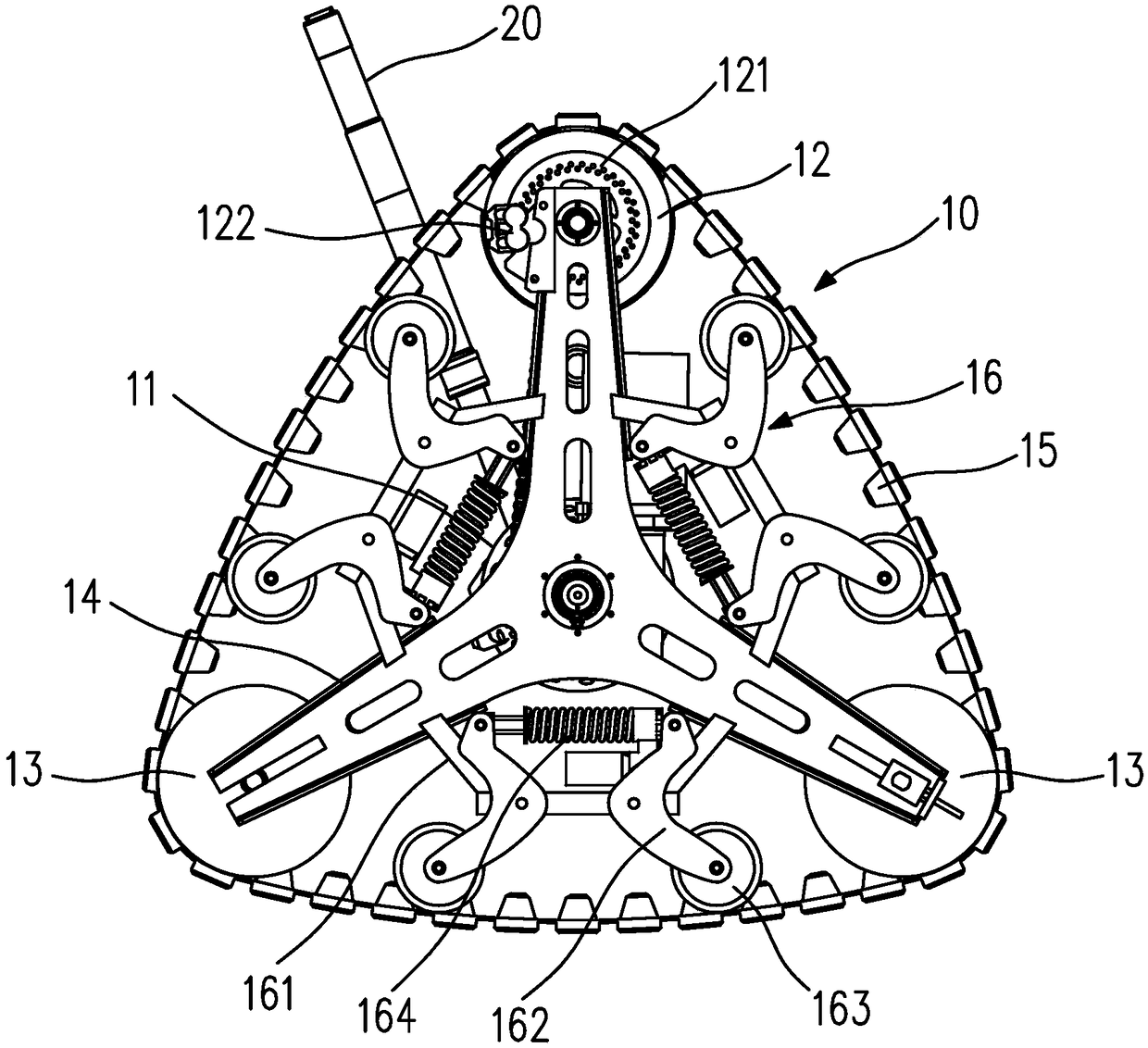 All-terrain composite walking mechanism