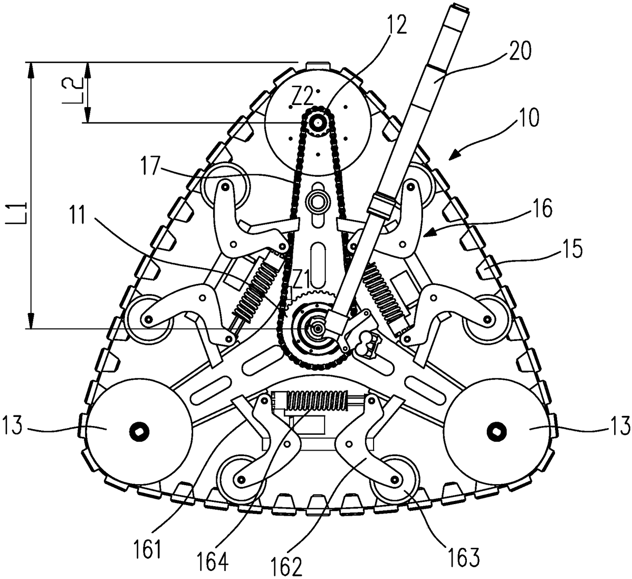 All-terrain composite walking mechanism