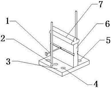 Steel-structure workshop roofing slate single supporting foot fixed seat