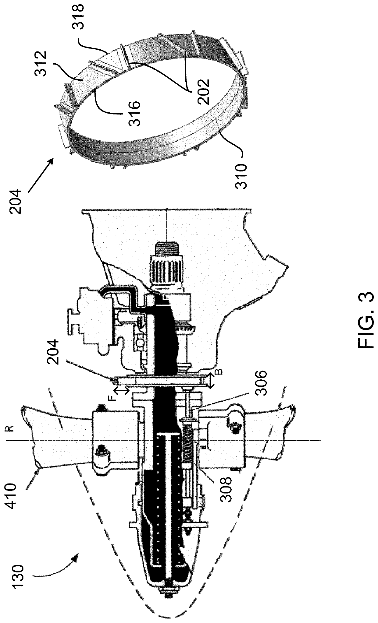 Pitch control assembly for an aircraft-bladed rotor