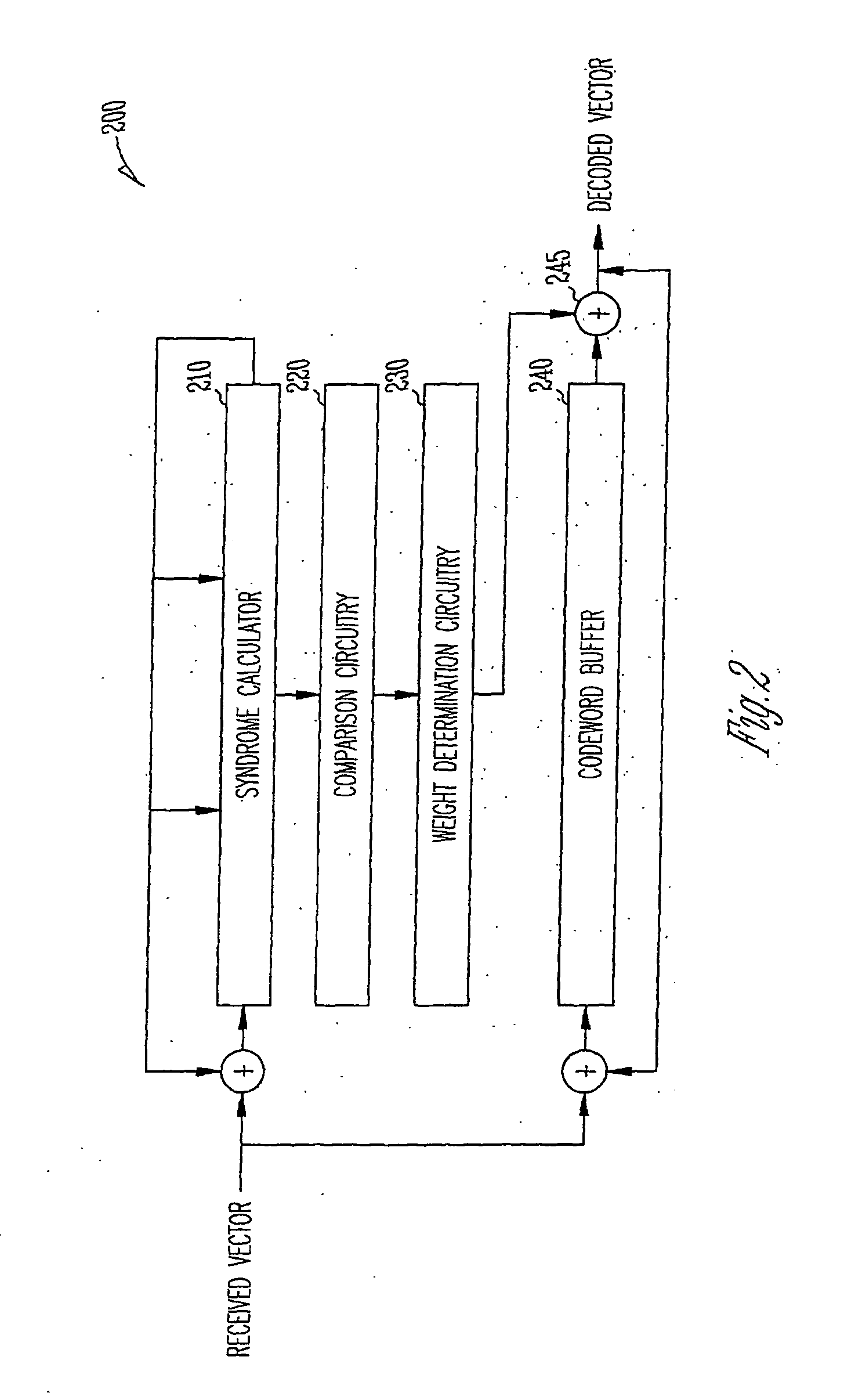 Modification to meggitt decoder for burst error correction codes