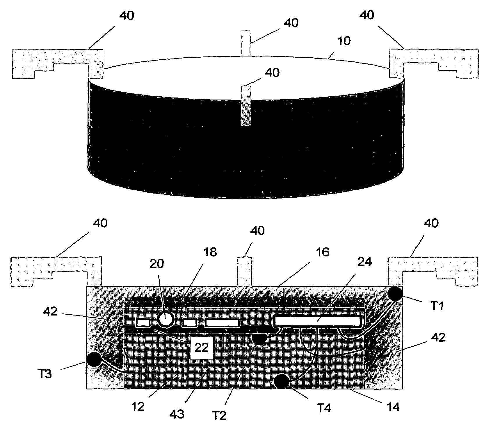 Wireless, solar-powered, pavement temperature sensor