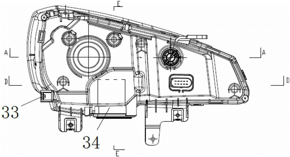 Automobile front combination lamp easy and convenient to mount