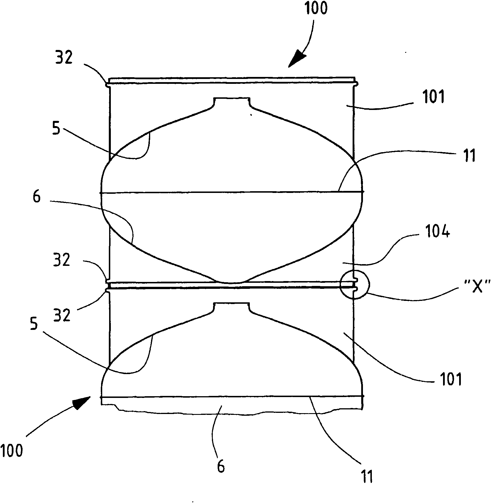 Beverage pouring device in the form of a disposable barrel