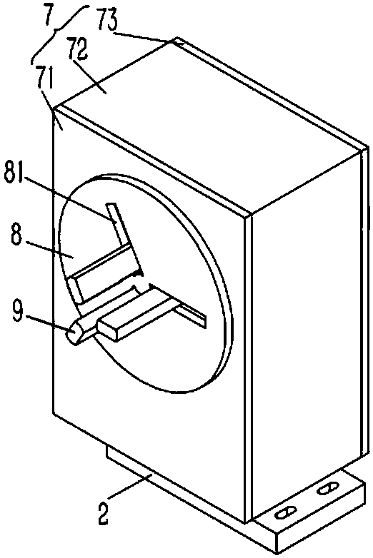 Rolling wheel fixing clamp in sand-blasting machine