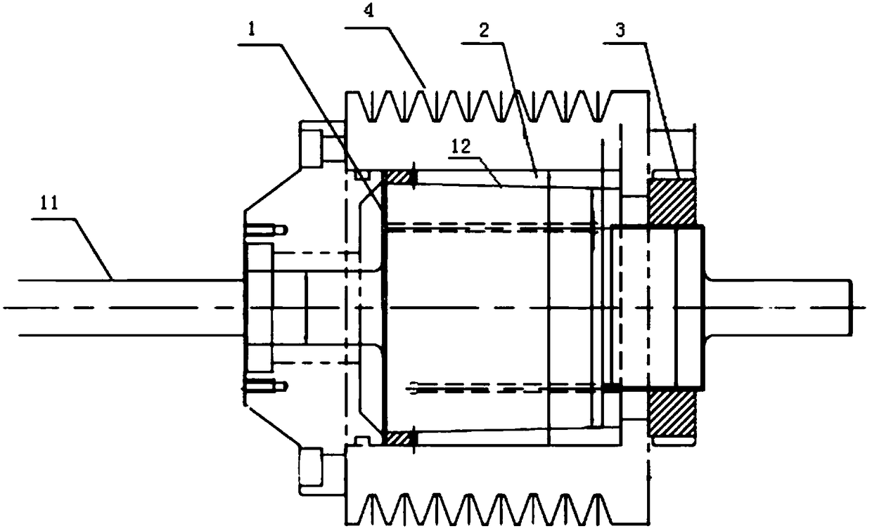 Special mandrel tool for dynamic balance of belt wheel of high-precision machine tool