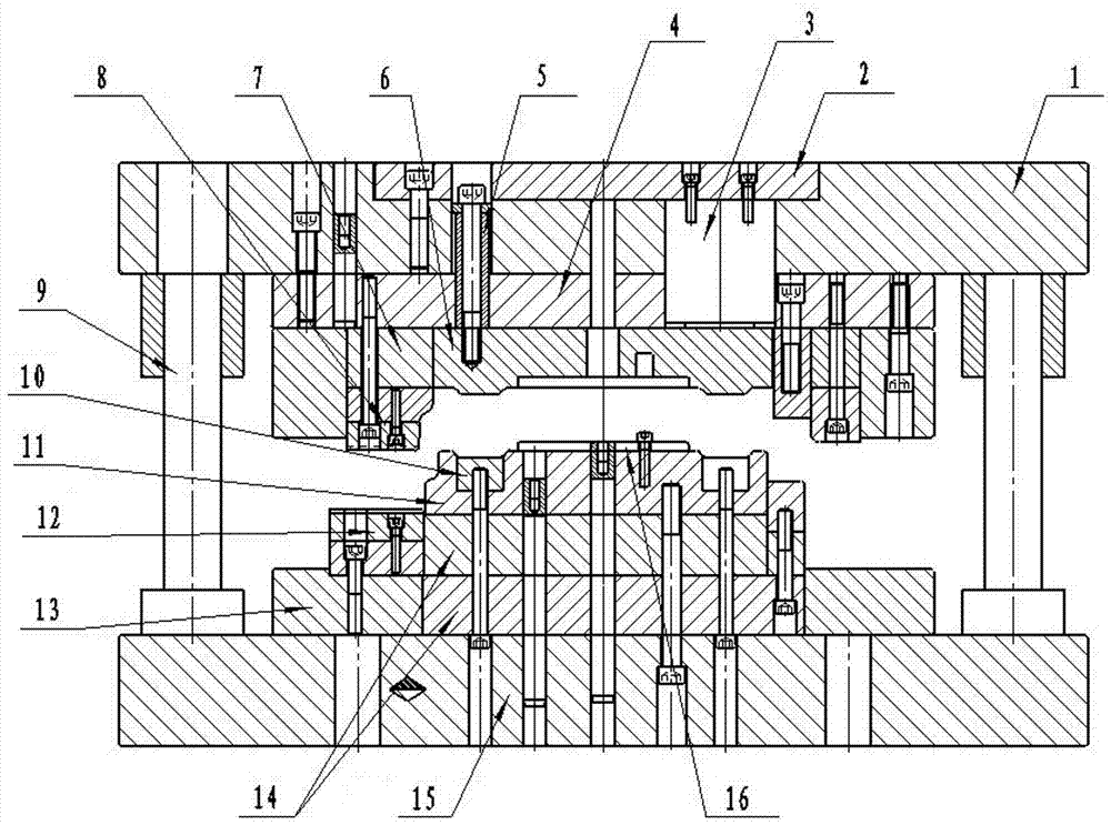 Automobile clutch cover forming coining die