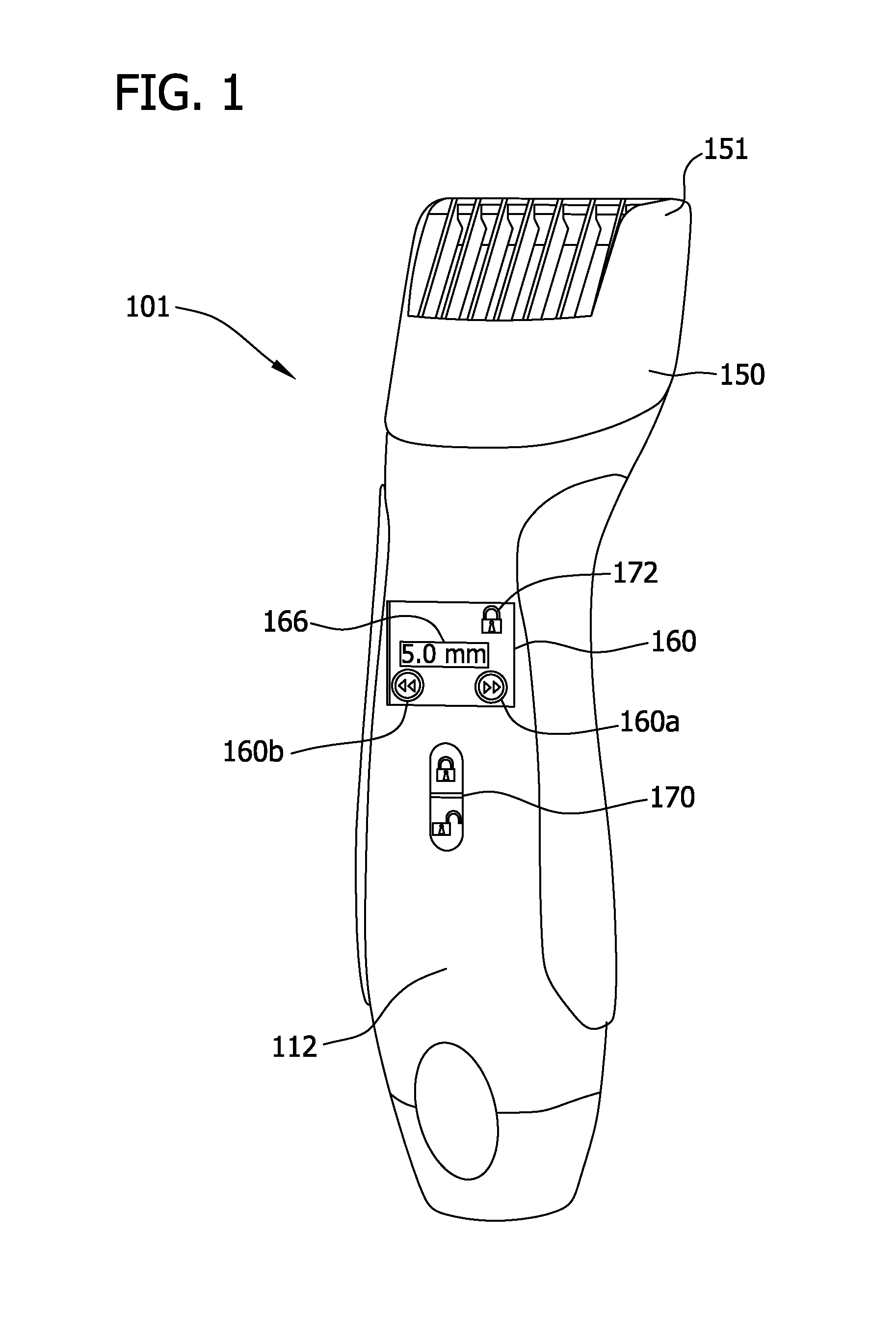 Electric Hair Grooming Appliance Including Touchscreen