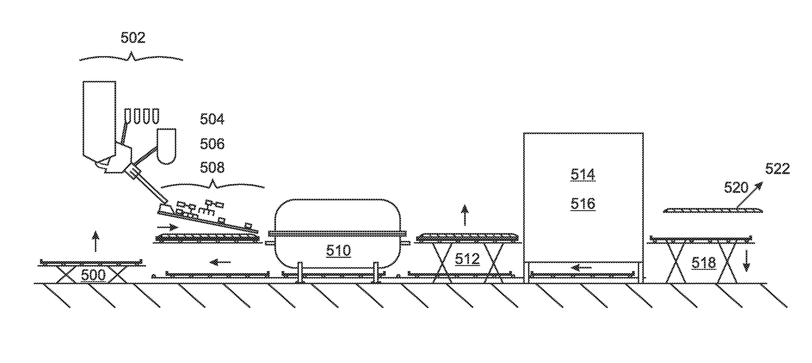 Production plant for forming engineered composite stone slabs