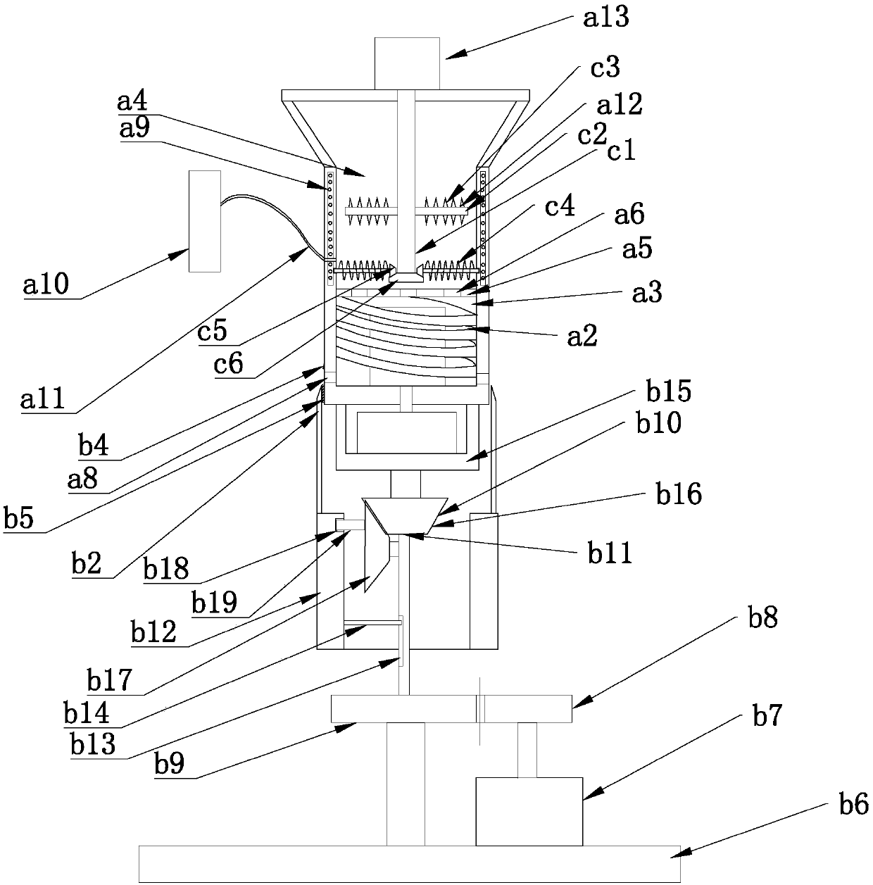 Corn straw briquetting device for evenly cutting materials