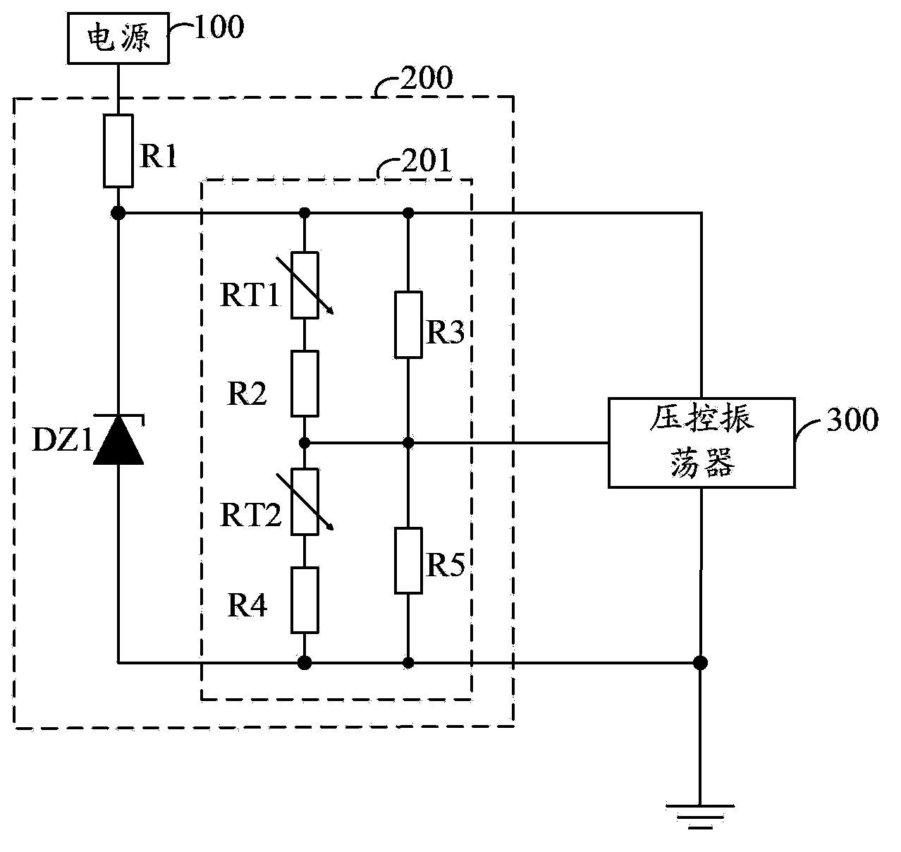 Voltage-controlled oscillator voltage compensation circuit