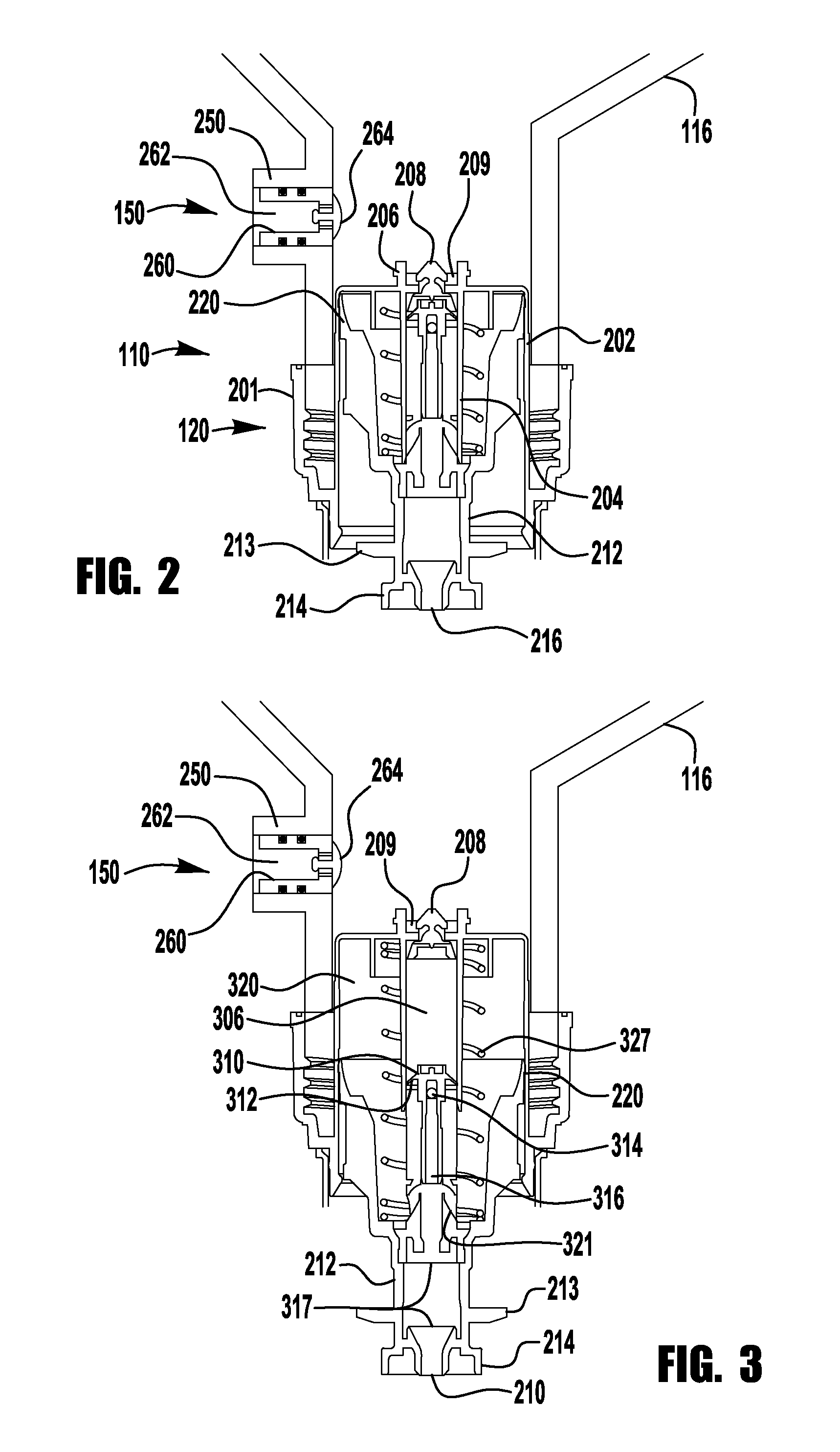 Vented non-collapsing containers, dispensers and refill units having vented non-collapsing containers