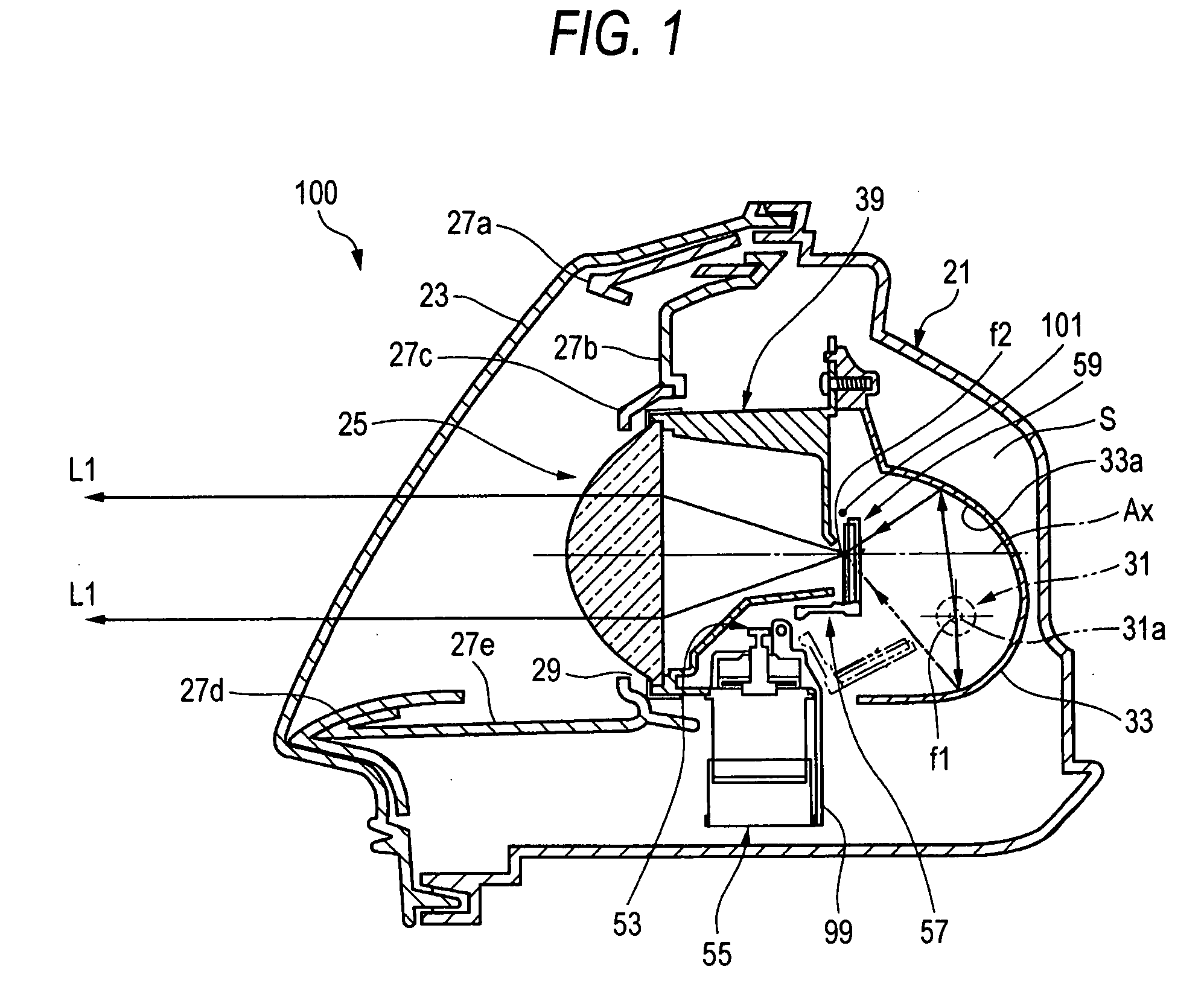 Infrared light irradiating lamp for vehicle