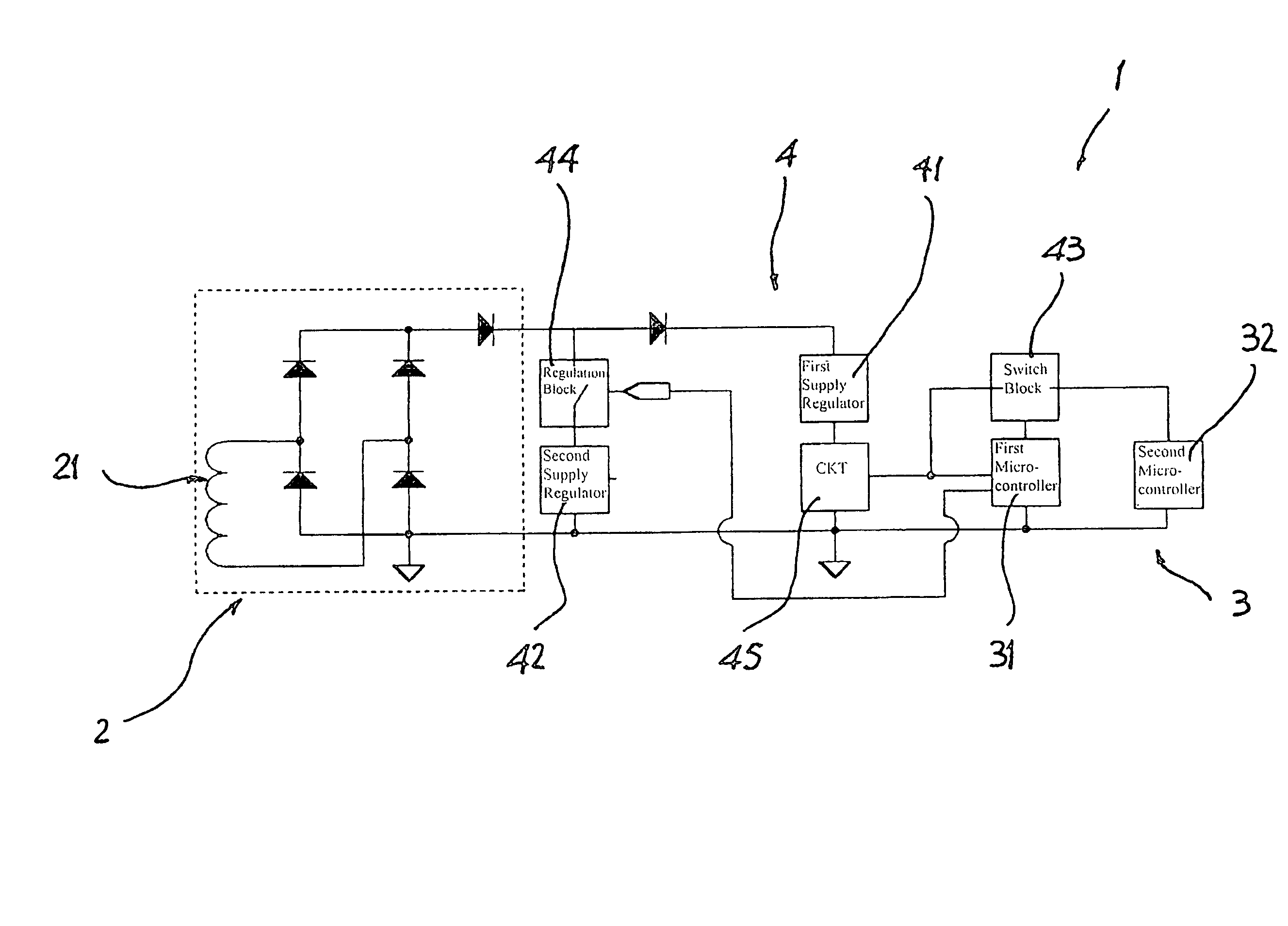 Self-supplied electronic protection device for automatic circuit-breakers