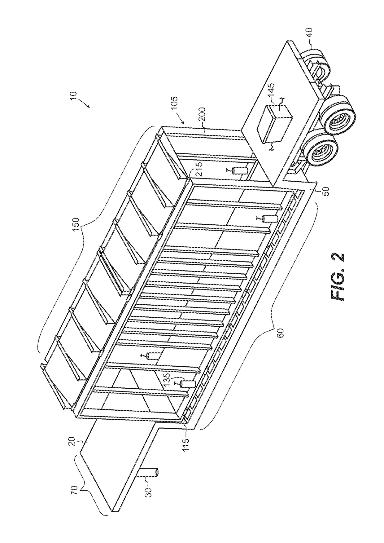 Decontainment and containment trailer and roll-off system