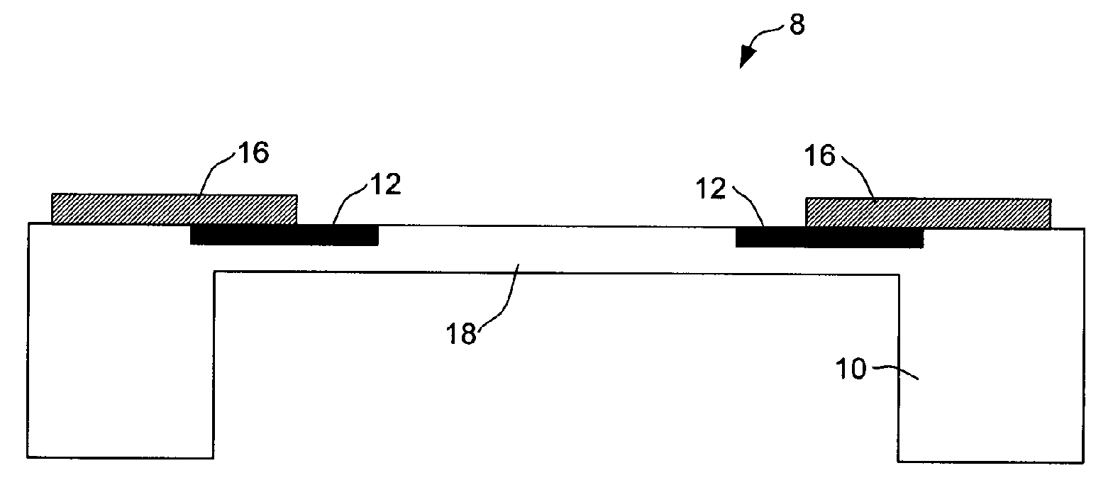 Micro-machined pressure sensor with polymer diaphragm