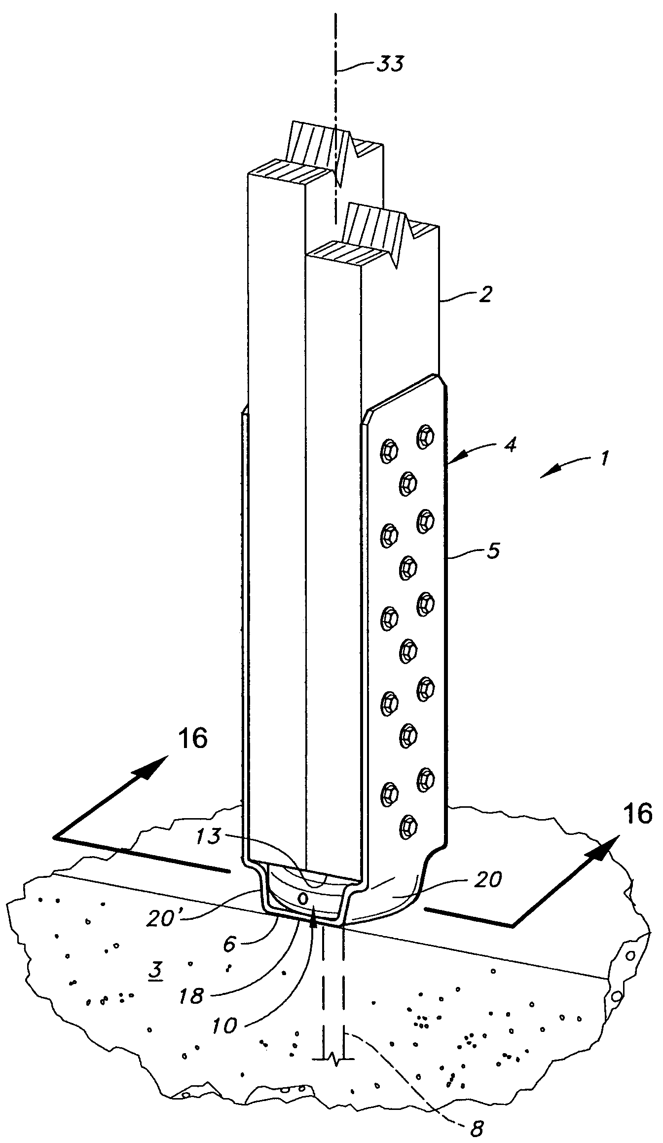 Concentric holdown connection