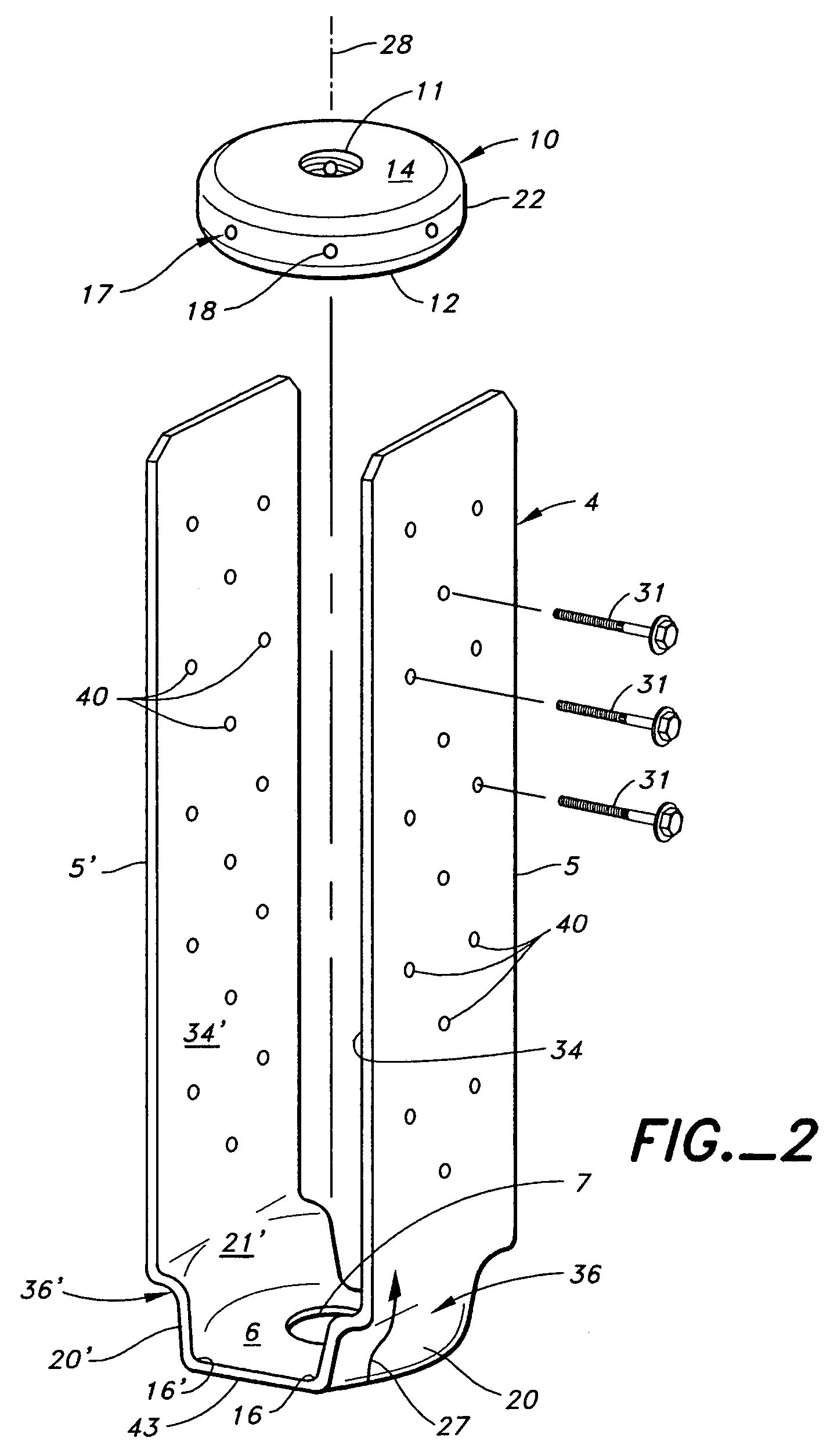 Concentric holdown connection