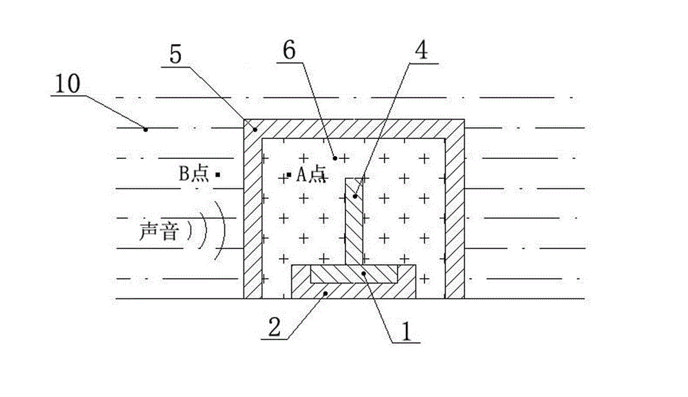 Broadband vector hydrophone with glass fiber reinforced plastics acoustic transmission cap package