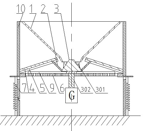 An extruding garlic seed splitting device