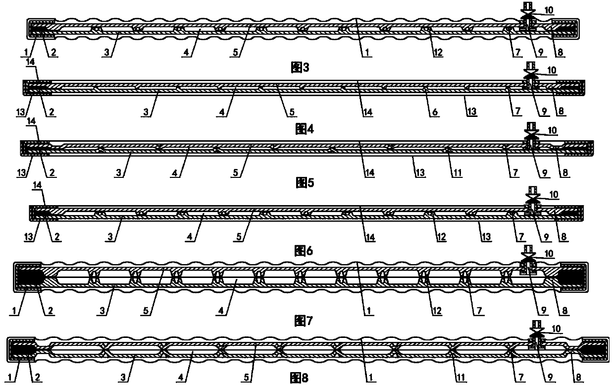 Laminated vacuum-adjusting thermal insulation glass provided with protective frame and rolling supporting frame through metal brazing