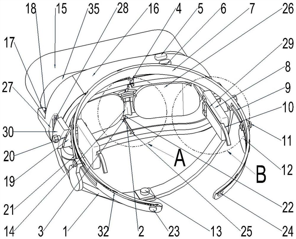 VR helmet device for improving visual experience