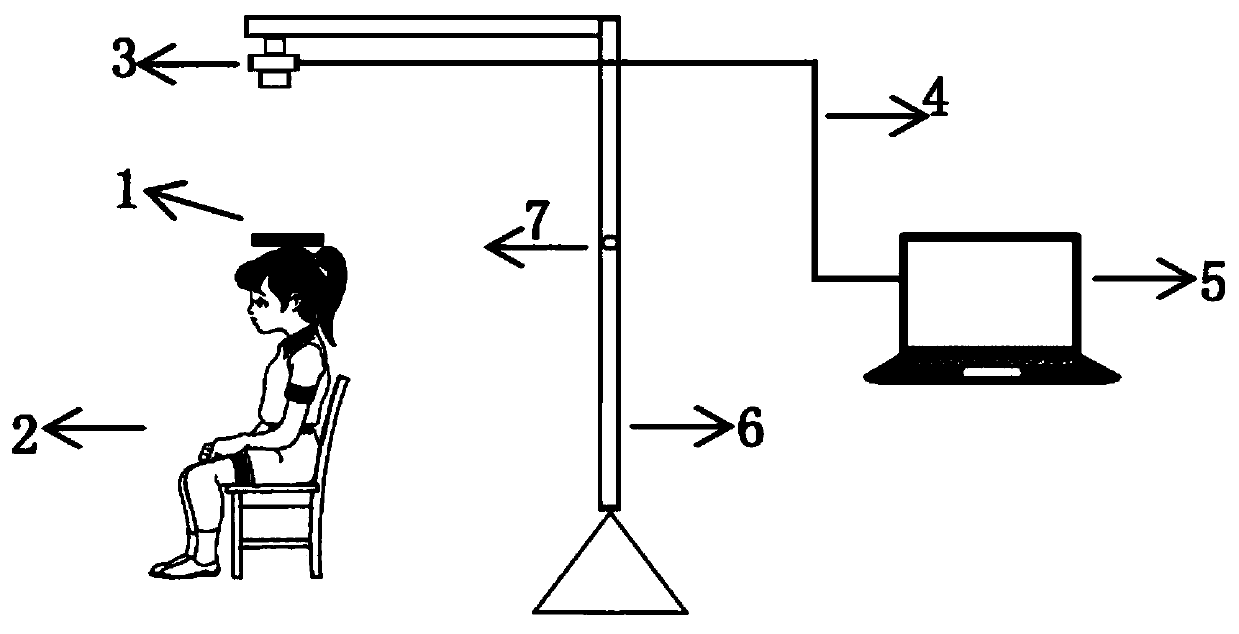 Device and method for detecting head posture based on monocular camera