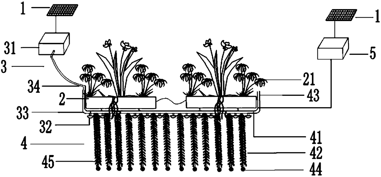 Mobile ecological restoration device and method for riverway black and odorous water