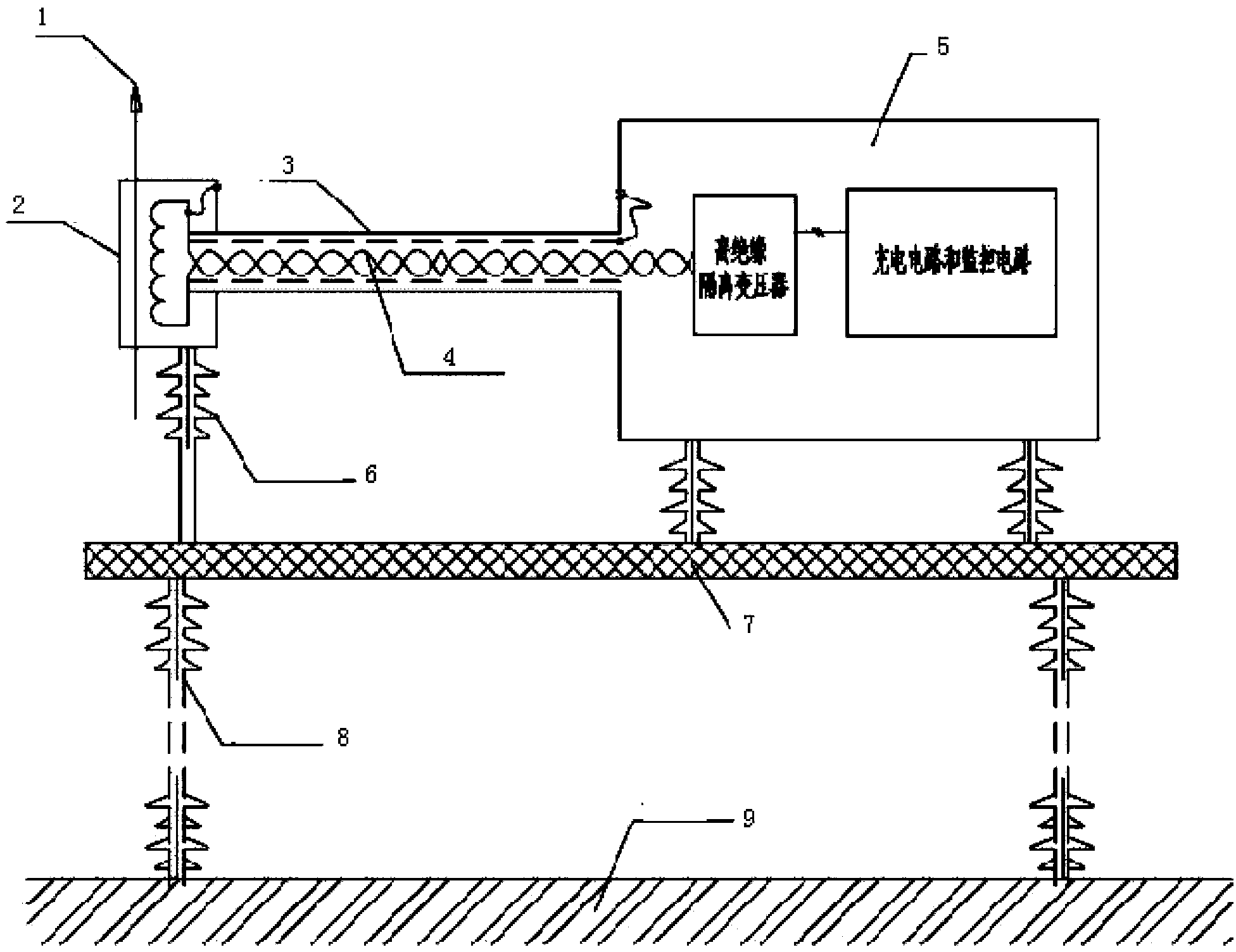 Series compensation spark gap triggering energy acquiring system and method