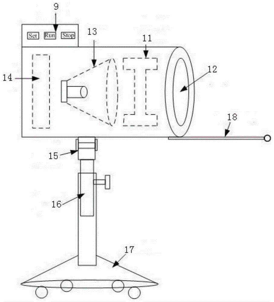 Optical physiotherapy instrument