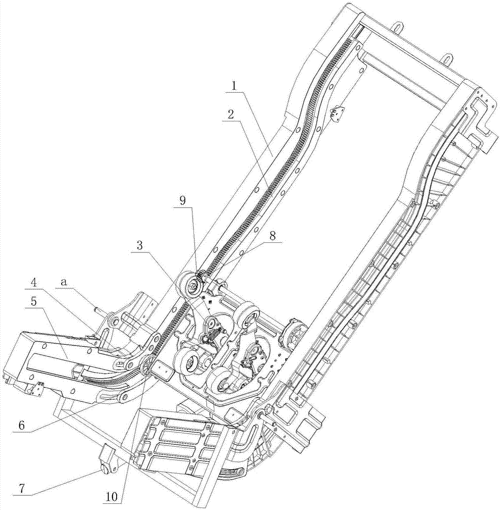 Walking mechanism of massage chair movement