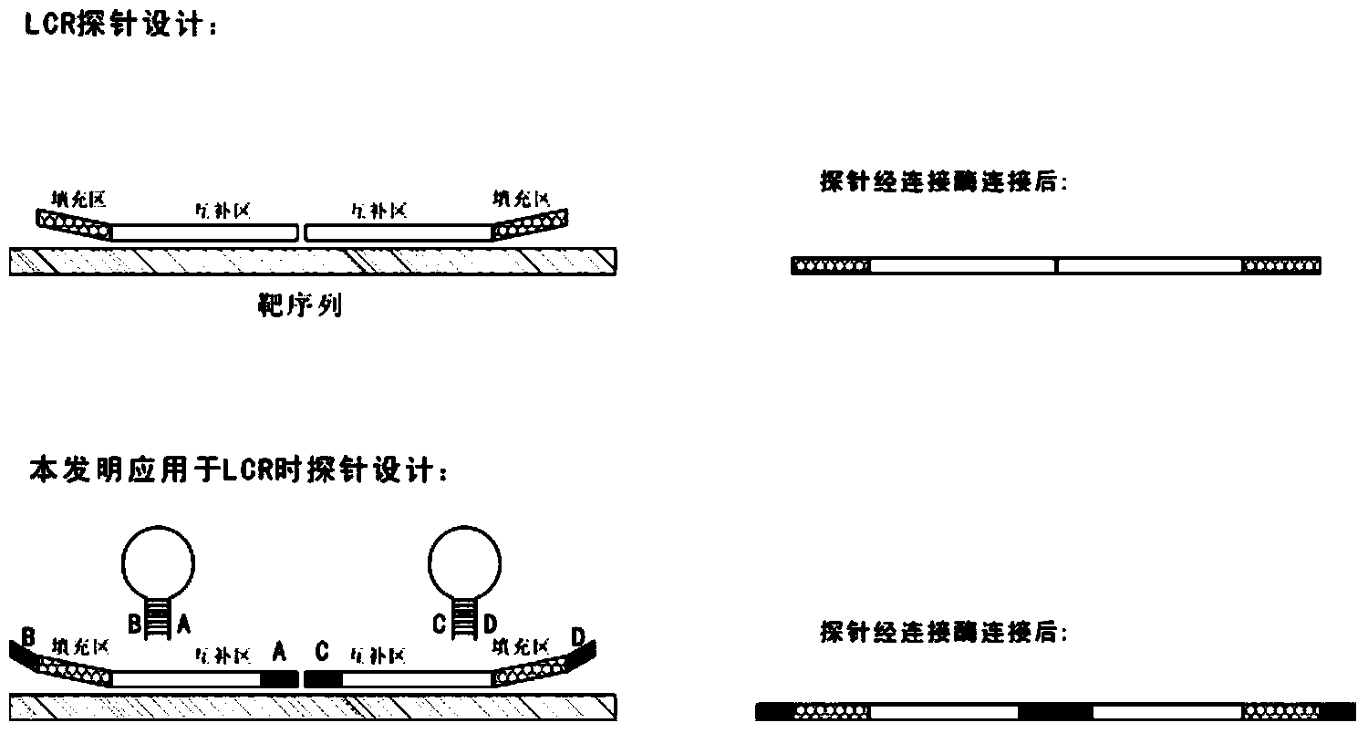 Novel probe design method for ligase reaction